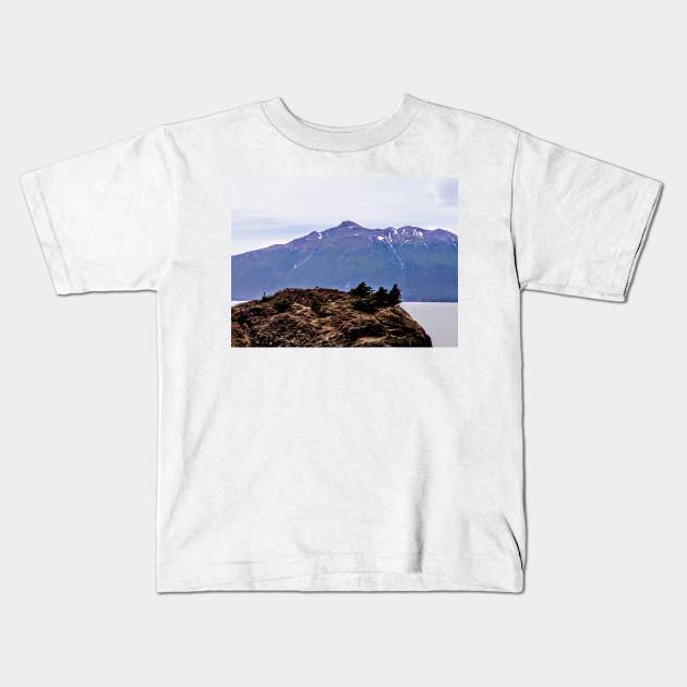 Alaska Mountains Kids T-Shirt by JenLyn Designs